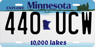 MN license plate 440UCW