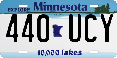 MN license plate 440UCY