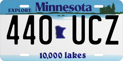 MN license plate 440UCZ