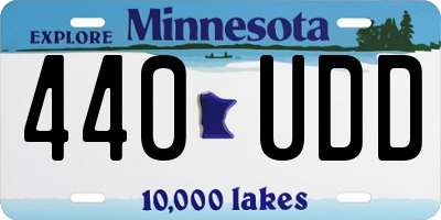 MN license plate 440UDD