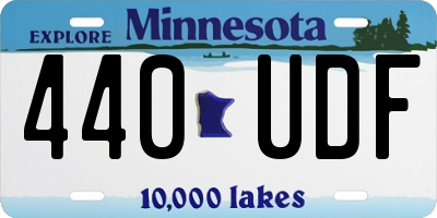 MN license plate 440UDF