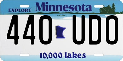 MN license plate 440UDO