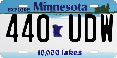 MN license plate 440UDW