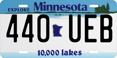 MN license plate 440UEB