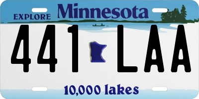 MN license plate 441LAA