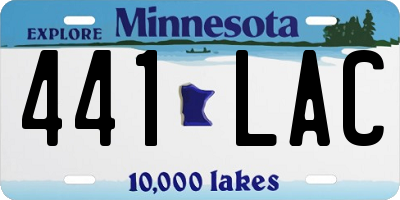 MN license plate 441LAC