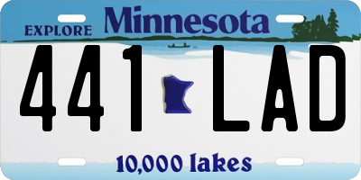 MN license plate 441LAD