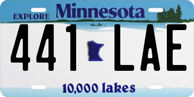 MN license plate 441LAE