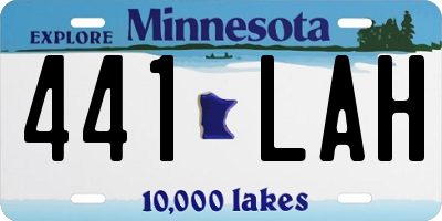 MN license plate 441LAH