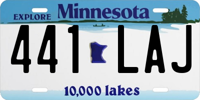 MN license plate 441LAJ