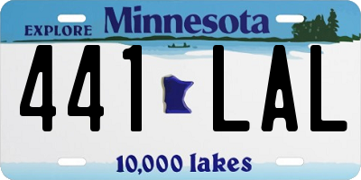 MN license plate 441LAL