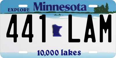 MN license plate 441LAM