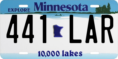 MN license plate 441LAR