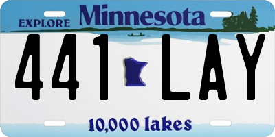 MN license plate 441LAY
