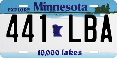 MN license plate 441LBA