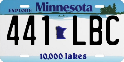 MN license plate 441LBC