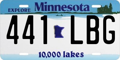 MN license plate 441LBG