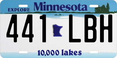 MN license plate 441LBH