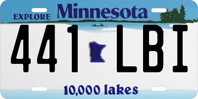 MN license plate 441LBI