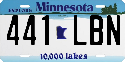 MN license plate 441LBN