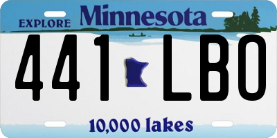 MN license plate 441LBO
