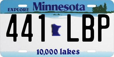 MN license plate 441LBP