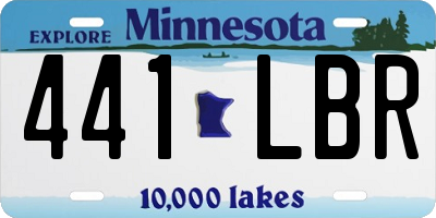 MN license plate 441LBR