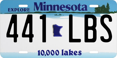 MN license plate 441LBS