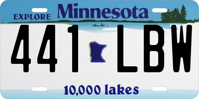 MN license plate 441LBW