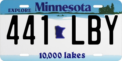 MN license plate 441LBY