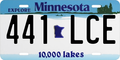 MN license plate 441LCE