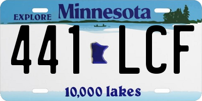 MN license plate 441LCF