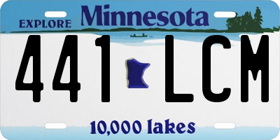 MN license plate 441LCM