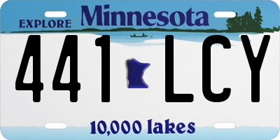 MN license plate 441LCY
