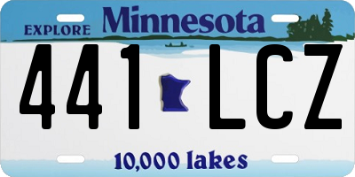 MN license plate 441LCZ