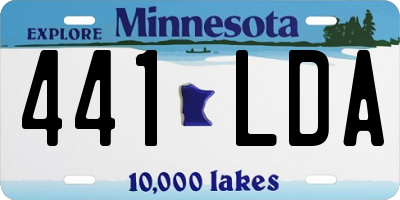 MN license plate 441LDA