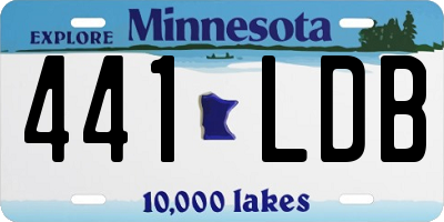 MN license plate 441LDB