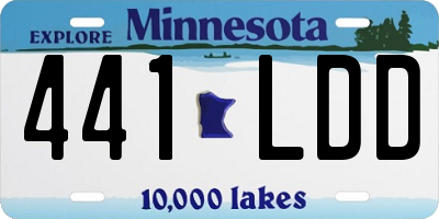 MN license plate 441LDD