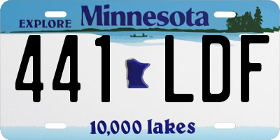 MN license plate 441LDF