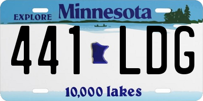 MN license plate 441LDG