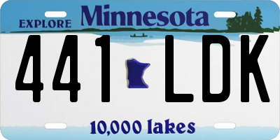 MN license plate 441LDK