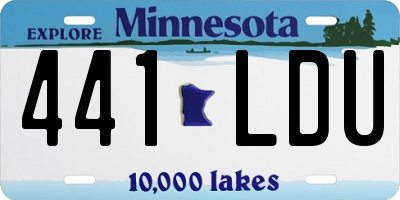MN license plate 441LDU