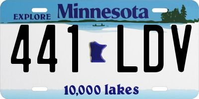 MN license plate 441LDV