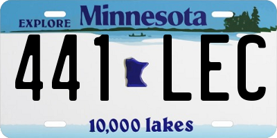 MN license plate 441LEC