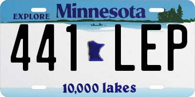 MN license plate 441LEP
