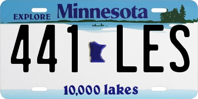 MN license plate 441LES