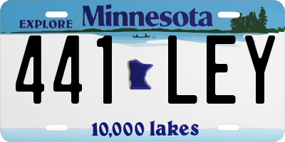 MN license plate 441LEY