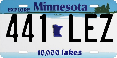 MN license plate 441LEZ