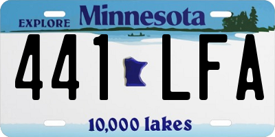 MN license plate 441LFA