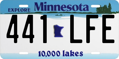 MN license plate 441LFE